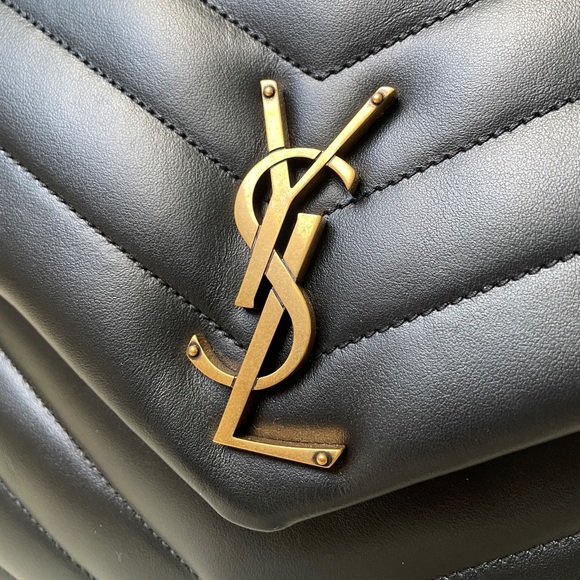 ❌SOLD❌ New Saint Laurent YSL Loulou Medium Leather Handbag Black Gold Hardware - Picture 10 of 16